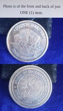 1889 Great Seal State Of South Dakota Buffalo 1 Troy Oz .999 Fine Silver Round 95.00 per troy oz