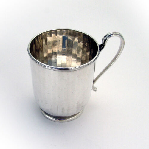 English Faceted Footed Cup Walker Hall Sterling Silver Sheffield - Picture 1 of 5