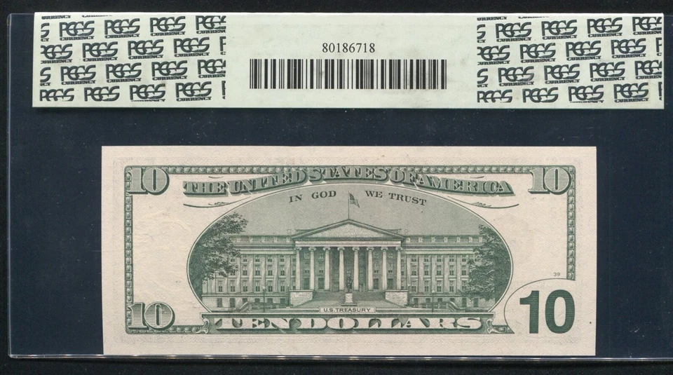 FR. 2034-B* 1999 $10 FW *STAR* FRN NEW YORK, NY PCGS GEM UNCIRCULATED-68PPQ - Image 2 of 2