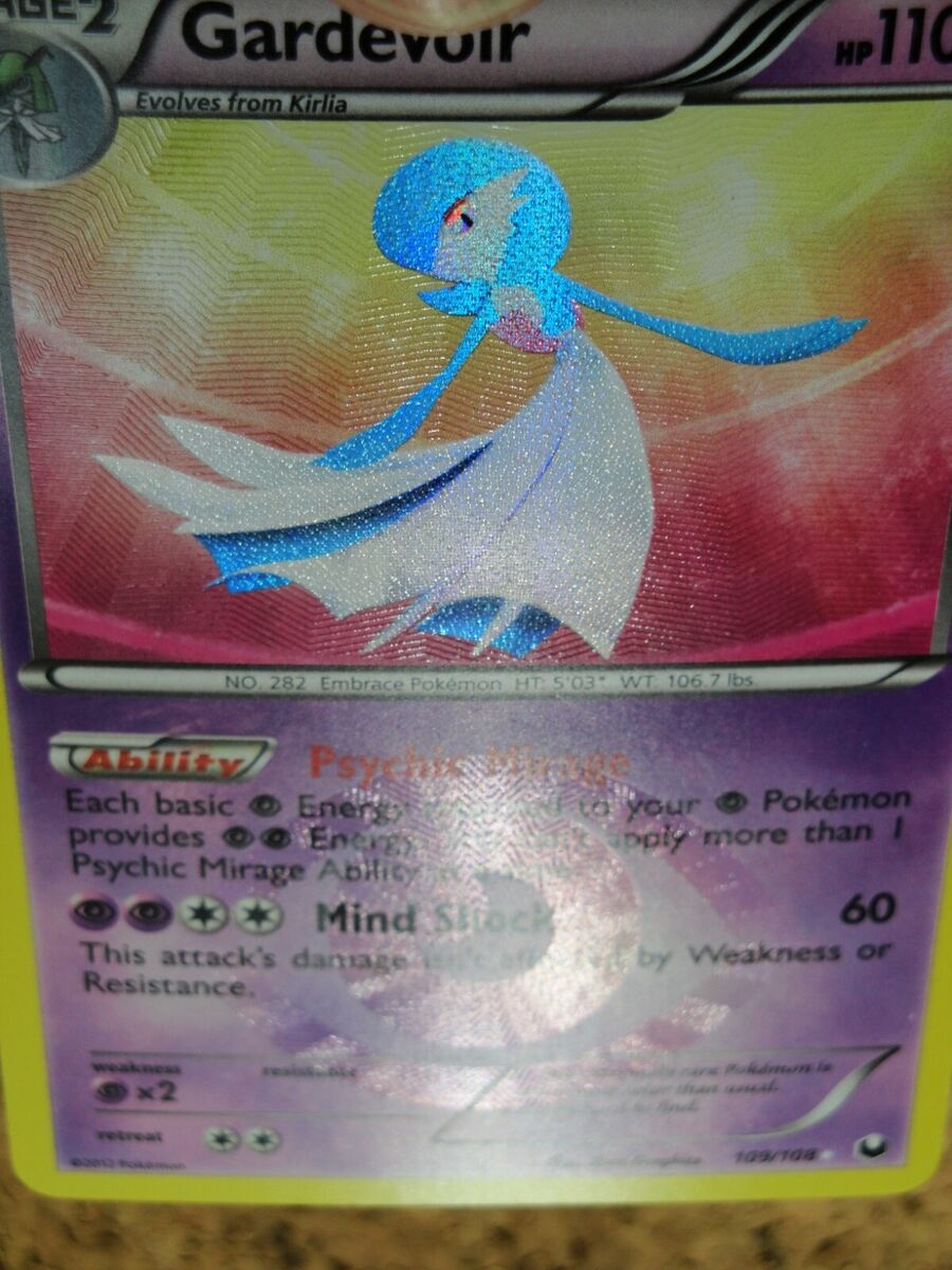 Card Pokemon Gardevoir Shiny 109 raro brilhante carta