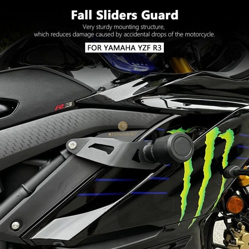 Motorcycle Frame Sliders Crash Protector For Yamaha YZF R3 2019 2020 2021-2024 - Picture 3 of 20