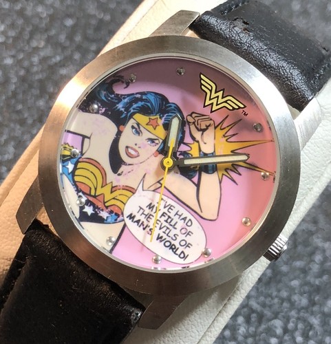 Vintage Armitron Wonder Woman 36mm Watch DC Comics Luminous Hands New Battery