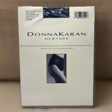 Donna Karan Off Black Just Sheer Control Top Pantyhose Style 266 Sz Small Petite