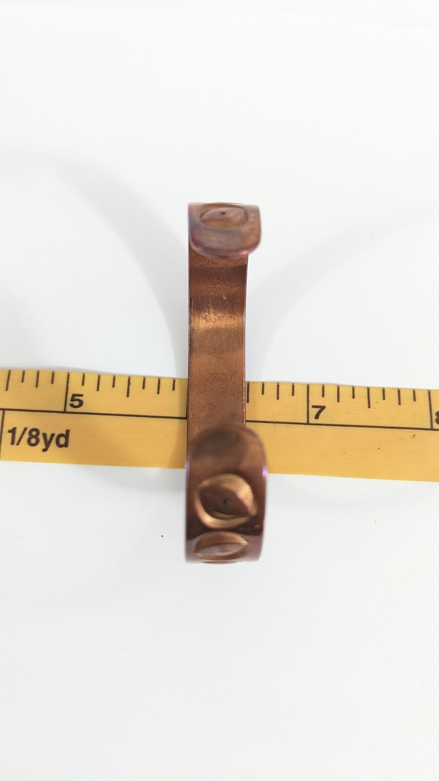 Solid Copper Cuff Bracelet PNW Signed BY Artisan … - image 7