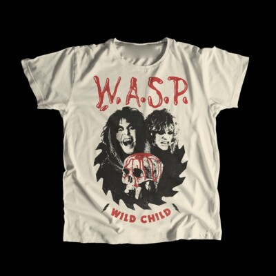 Vintage WASP Band Wild Child Cotton White S-234XL Men Women Classic Shirt