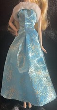Barbie Sized Clothes-Light Blue Dress/gown-Fits Barbie