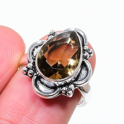 Anello Artigianale In Argento 925 Con Topazio Blu - Fatto A Mano In India - Regalo - Foto 3