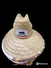 Wide Brim Straw Summer HAT California Republic 3 Sombrero W/FREE SHIPPING  