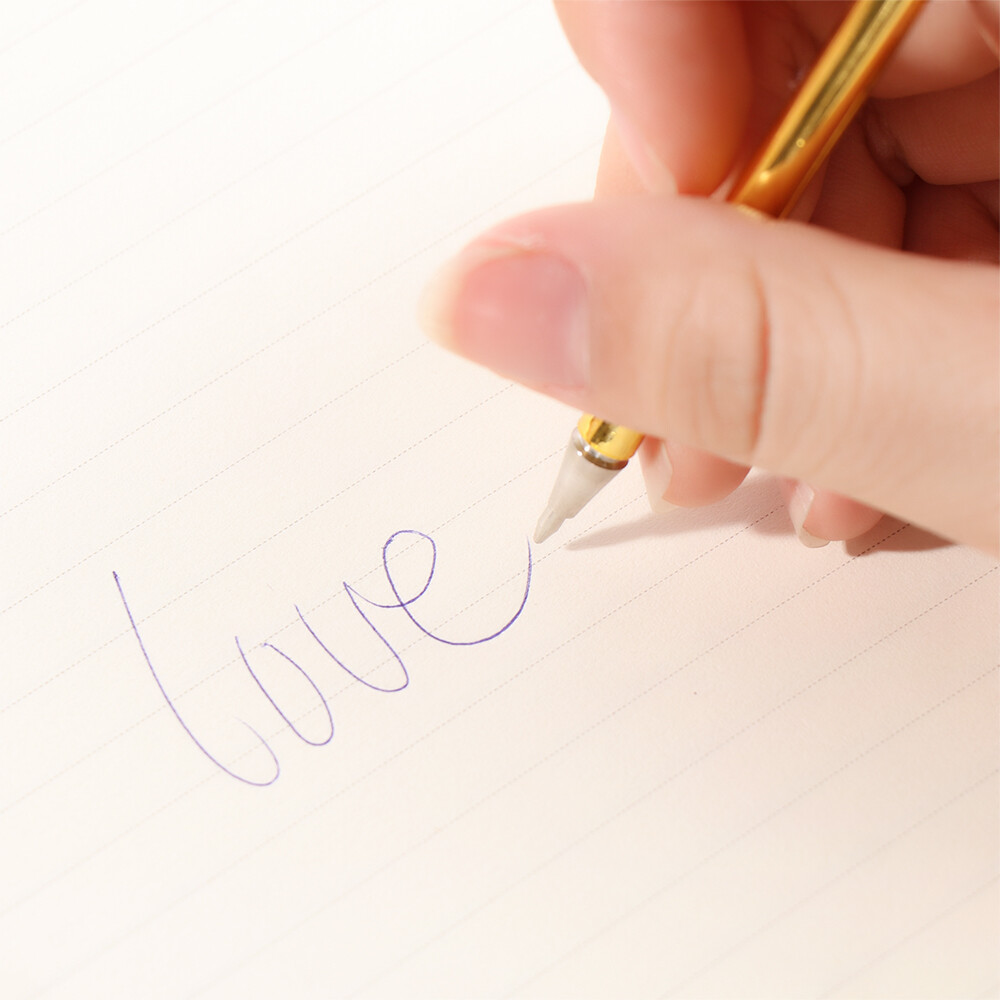 Golden Feather Ballpoint Pen Vintage Gel Pen Signature Pen Creative