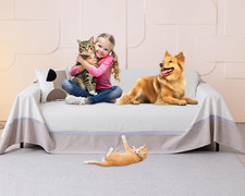 Cat Scratch Furniture Protector - Anti-Slip, Waterproof Sofa Cover to Keep Cats