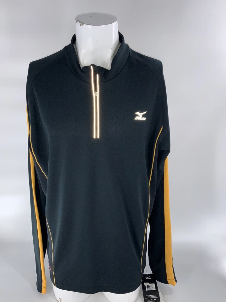 Pullover para correr Mizuno Breathe XXL para hombre gris oscuro 1/4 cremallera LS NUEVO CON ETIQUETAS $98 YGI E3-74 Foto 2 de 4
