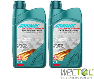 2 Liter Addinol SUPER Racing 5W-50 Motoröl für viele VW Audi Seat MB BMW Opel