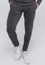 Gym King Mens Steel Grey Pro Logo Tracksuit Bottoms Designer Joggers Sweat Pants