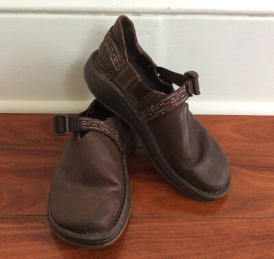 Women s Chaco Pedshed Brown Leather Mary Jane Shoes Comfort Sz 7.5 EU 38  GG