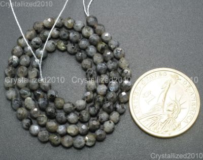 Perles Labradorite Naturelle Facettées Rondes – 12mm (lot De 2) Par Bearbeads
