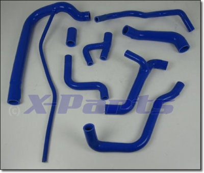 Golf 2 G60 Wasserschlauch BLAU Set Gewebeschlauch Kühlwasserkreislauf Kühler Neu