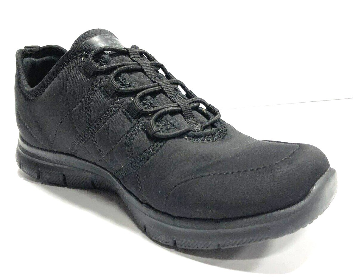 Skechers Women's Work Ghenter-Srelt Sneaker Black Size 7M