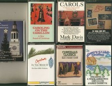 Music Audio Cassette Tapes , Lot Of 7, Untested, Christmas, Good