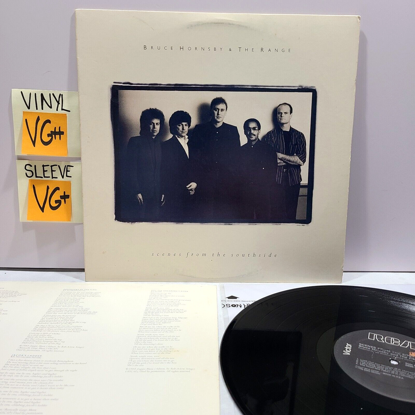 Bruce Hornsby & The Range Scenes from the Southside LP RCA 1988 VG++ Vinyl #K92
