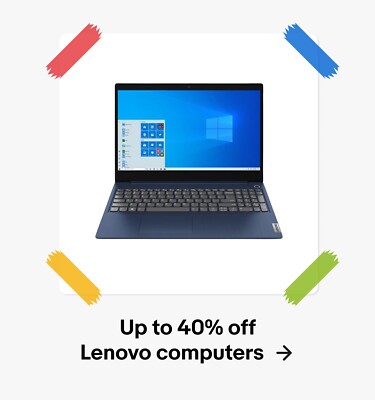 Up to 40% off Lenovo computers