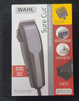 Wahl Sure Cut Hair Clipper Kit, Corded for Men and Women  No-Snag Cutting.