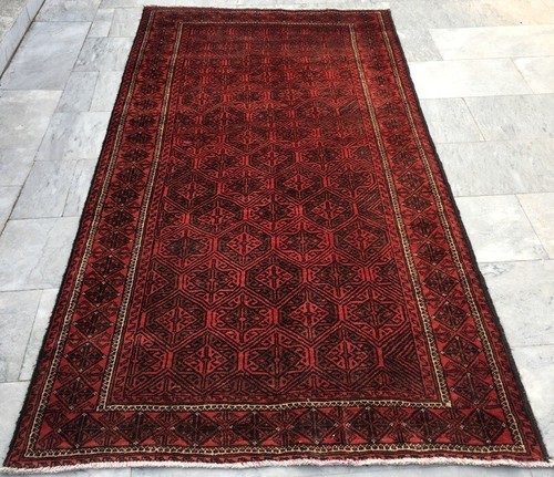 Vintage Afghan Taimani Rug Hand Knotted Zakani Wool Area Rug 4x7 ft Free Ship