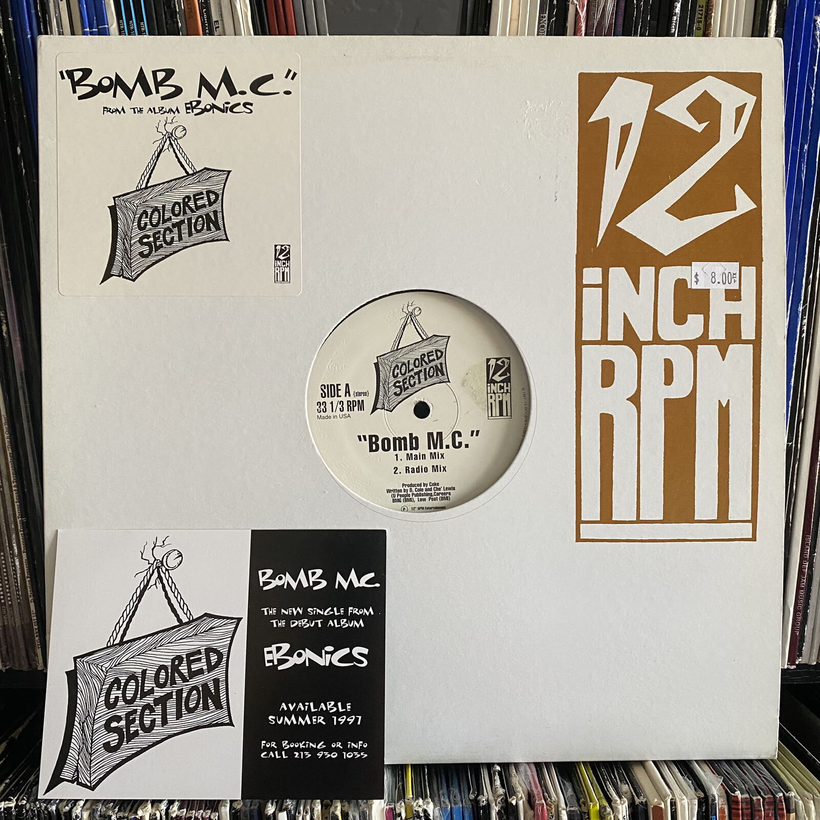 COLORED SECTION - BOMB M.C. (12")  1997!!!  RARE!!!  COKE!!!  EBONICS