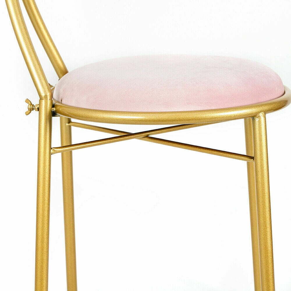 rose gold dressing table chair Harriet Rose Gold Vanity w/ Stool - Furniture City
