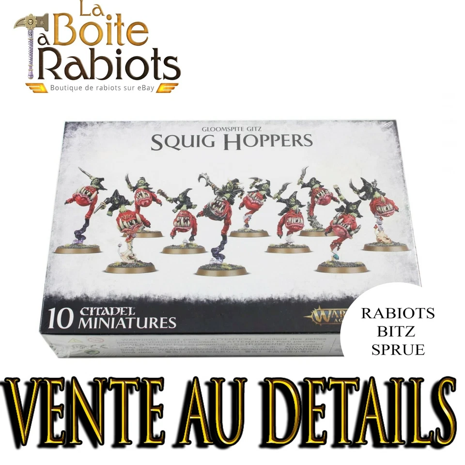 Warhammer Age of Sigmar Gloomspite Gitz Squig Hoppers VENTE AU DETAIL Rabiots