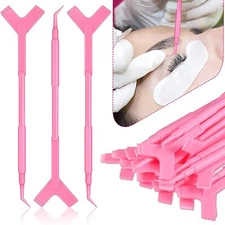 30Pcs Y Shape Eyelash Lift Brush Grafting Tool for Eyelash Extension Makeup Tool