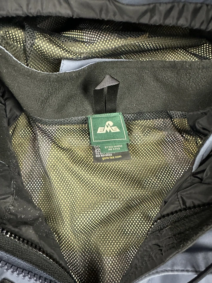 Vtg EMS GoreTex Mesh Lined Rain Jacket Nylon Zip Utility Women’s S Periwinkle - Image 3 of 4