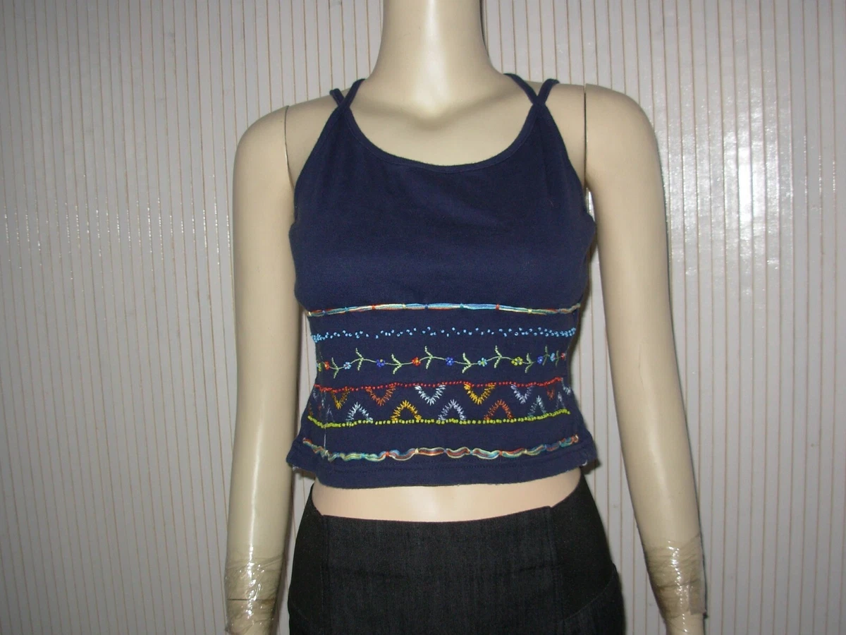 Gilet Boléro Court Femme René Derhy – Taille S – Multicolore Crochet – Vintage
