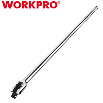 WORKPRO 24'' Length Dual Drive Breaker Bar 3/8'' 1/2'' Drive Heavy Duty Breaker Bar