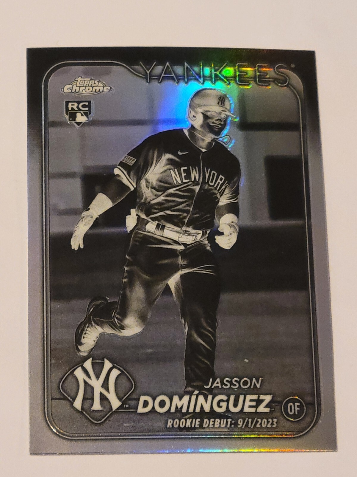 2024 Topps Chrome Update Jasson Dominguez Rookie Debut Negative Refractor #USC70