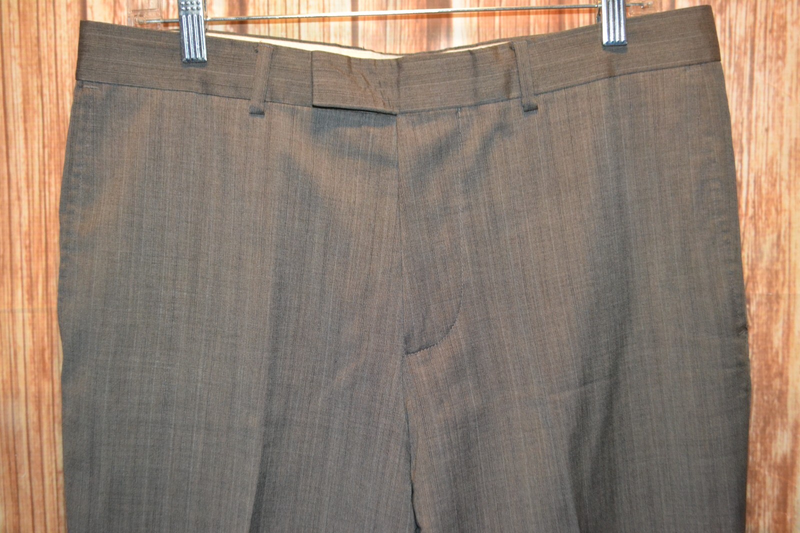 Hugo Boss Men Super 100 Wool Pinstripe 2 Front Button Suit Sz 40R Wst 34x33 thumbnail 15