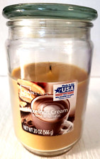 Mainstays HAZELNUT CREAM 20 oz. Jar Candle Wax (14-15 oz Left) Made in USA