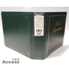 3 Rings Binder 2'' Heavy Duty Dark Green Label Hold Brass Corer11 1/2''x12 1/8 A