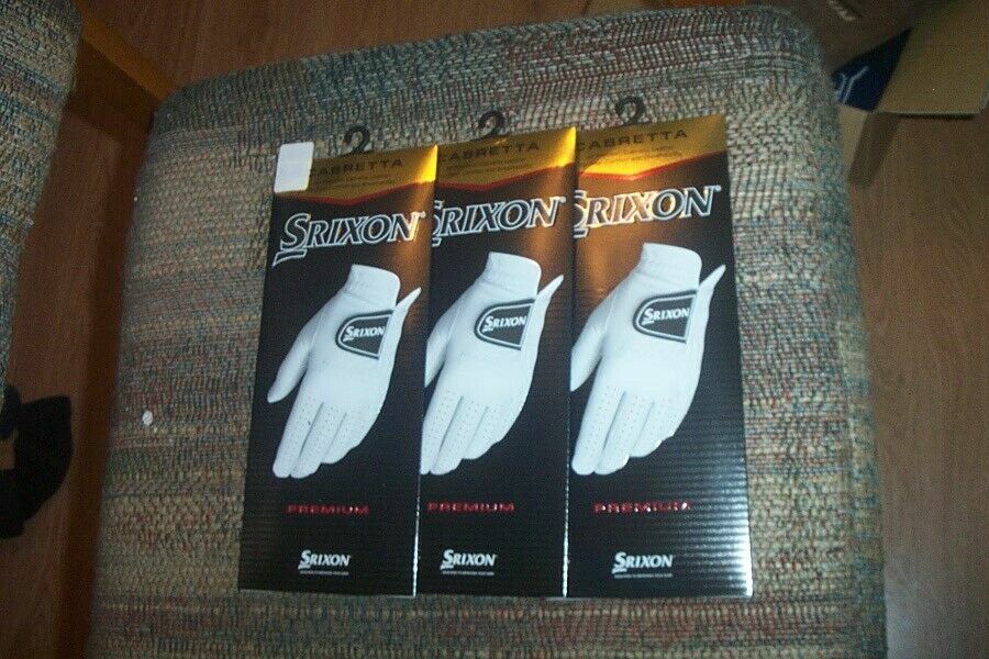 3 BRAND NEW Srixon Premium Cabretta Mens LH   Cadet  Large  