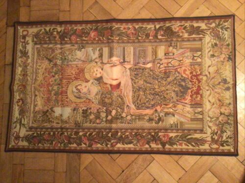 Flemish Tapestry “our Lady” 48 In X 29 In - Foto 1 di 5