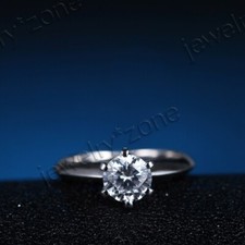 925 Sterling Silver Aaa Graded Cubic Zirconia Classic Wedding Anniversary Ring