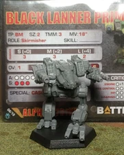 Battletech Black Lanner Mech + Pilot Cards Alpha Strike Clan Support Star Labs