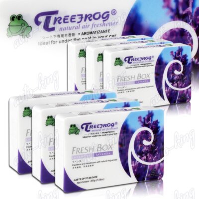 6 X TREE FROG LAVENDER LAVANDA NATURAL EXTREME CAR AIR FRESHENER FRESH BOX MINI