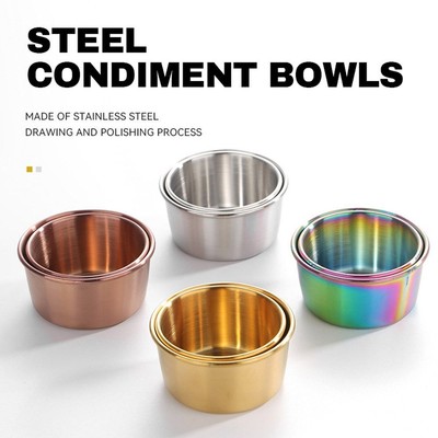 Condiment/Sauce Dipping Bowl Stainless Steel Sauce Dish Seasoning Dishes