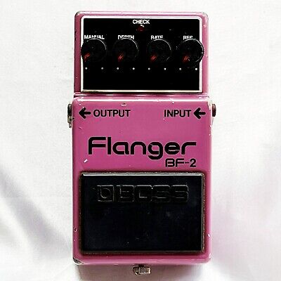 BOSS BF-2 Analog Flanger 1981 Vintage Guitar Pedal Made in Japan Silver  screw | eBay