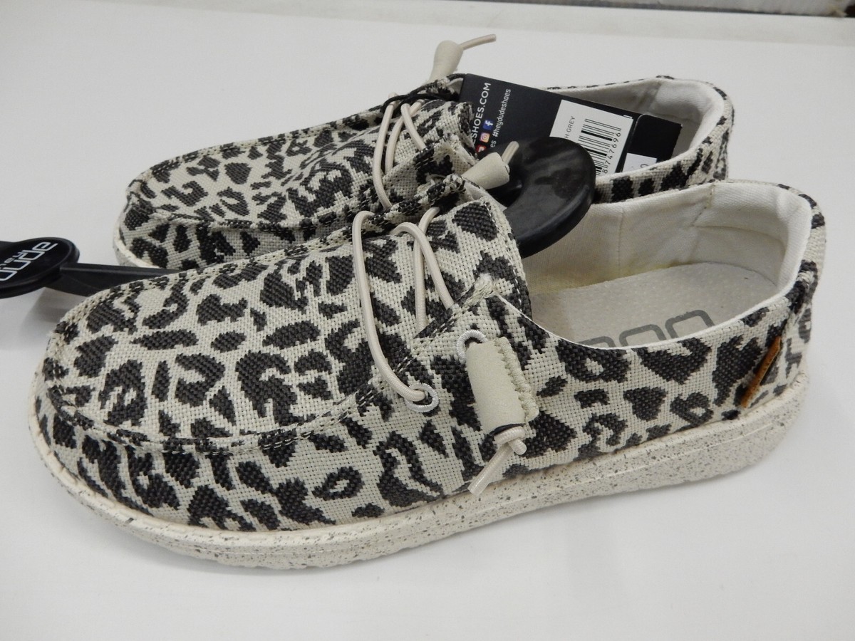 Cheetah Grey High Top Cheetah Print Hey Dudes Hey Dude Womens