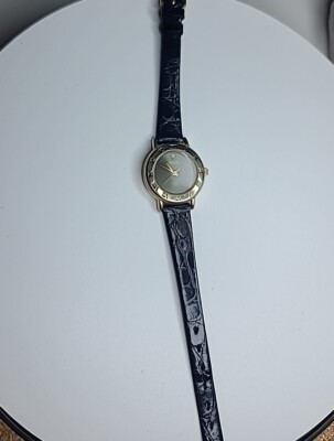 Croton Manhattan Mens Watch 34mm Champagne Dial Leather Diamond New Battery Vintage croton diamond manhattan - Gem main image 4