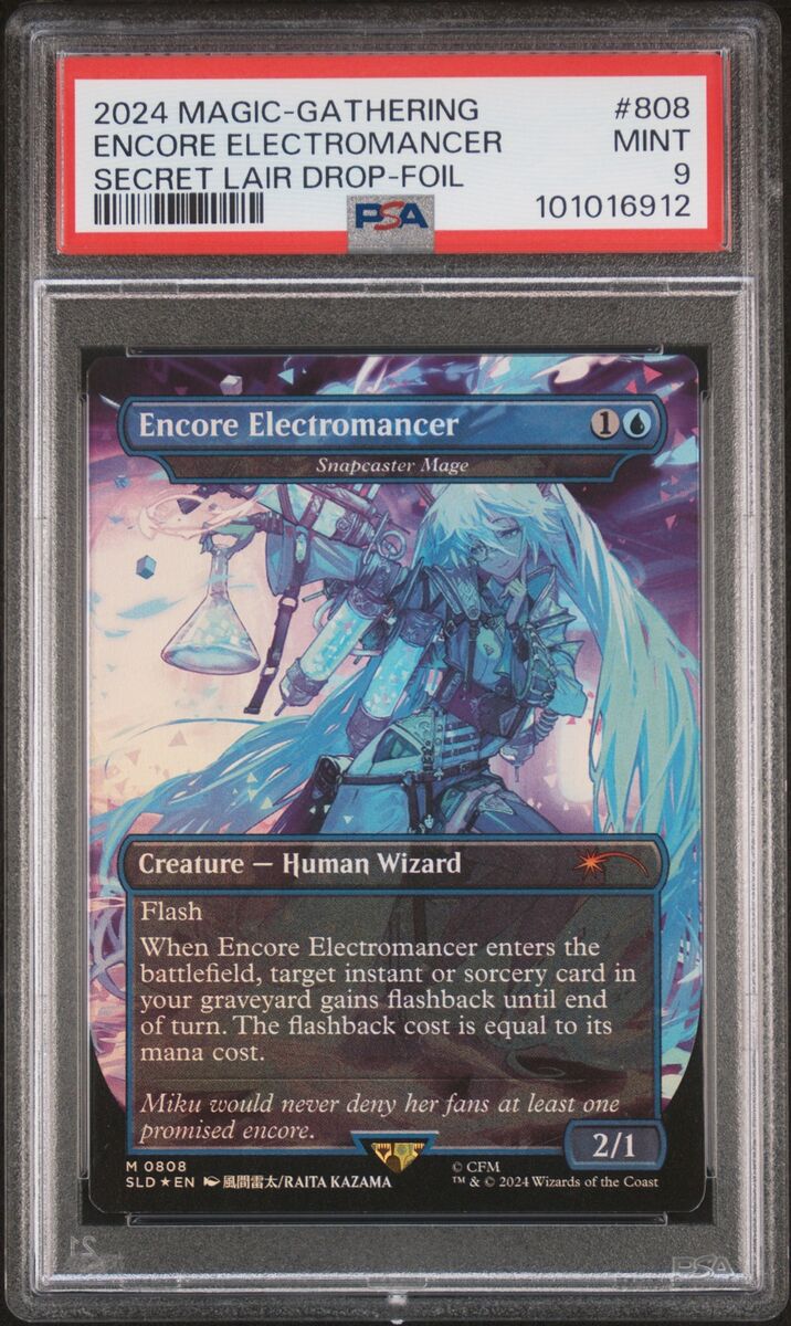 2024 MTG SECRET LAIR DROP FOIL #808 ENCORE ELECTROMANCER PSA 2024 MTG SECRET LAIR DROP FOIL #808 ENCORE ELECTROMANCER PSA