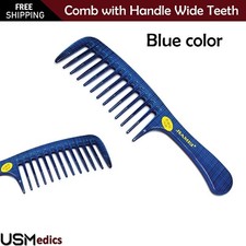 Blue Color Handmade Handled Comb Handle Wide Teeth Beauty Pro Styling comb NEW