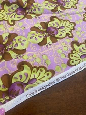 Cotton Fabric 1 Yard Cloe's Imagination Eclectic Layer PINK Chartreuse Green BTY