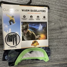 Cuddl Duds Warm Base layers Jurassic World Dominion 2-piece Set Size Medium Boys